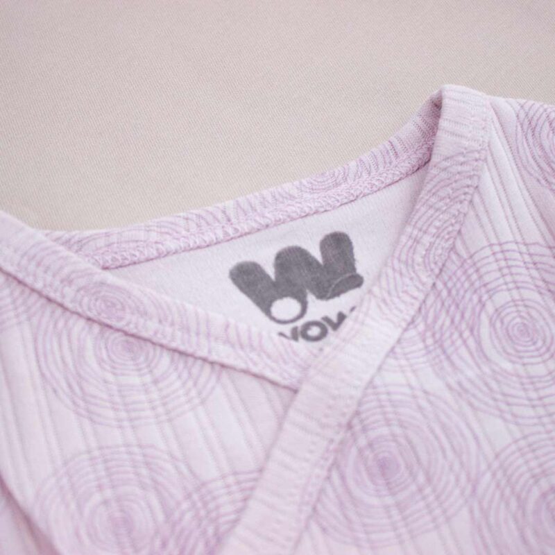 Комплект 3ка Wowo Однотонный в полоску с кружками кофта + штаны + шапочка Фиолетовый 2