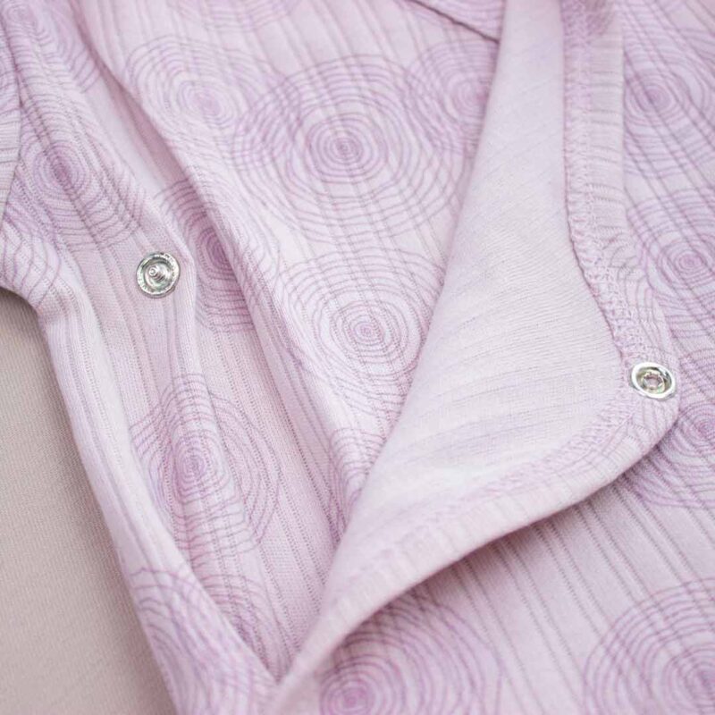 Комплект 3ка Wowo Однотонный в полоску с кружками кофта + штаны + шапочка Фиолетовый 4