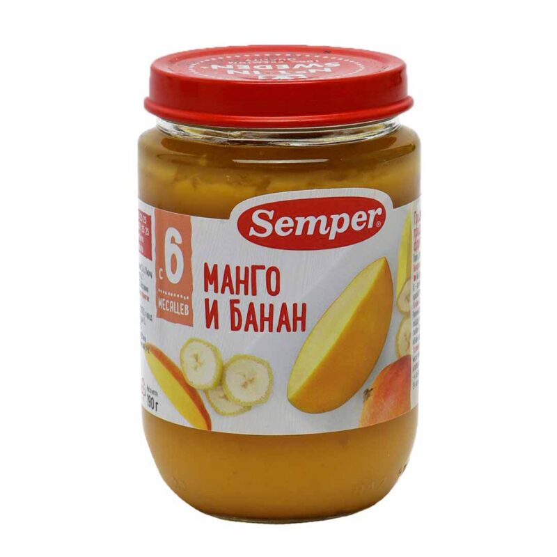 Пюре Semper манго банан 190 гр 6+ мес 1