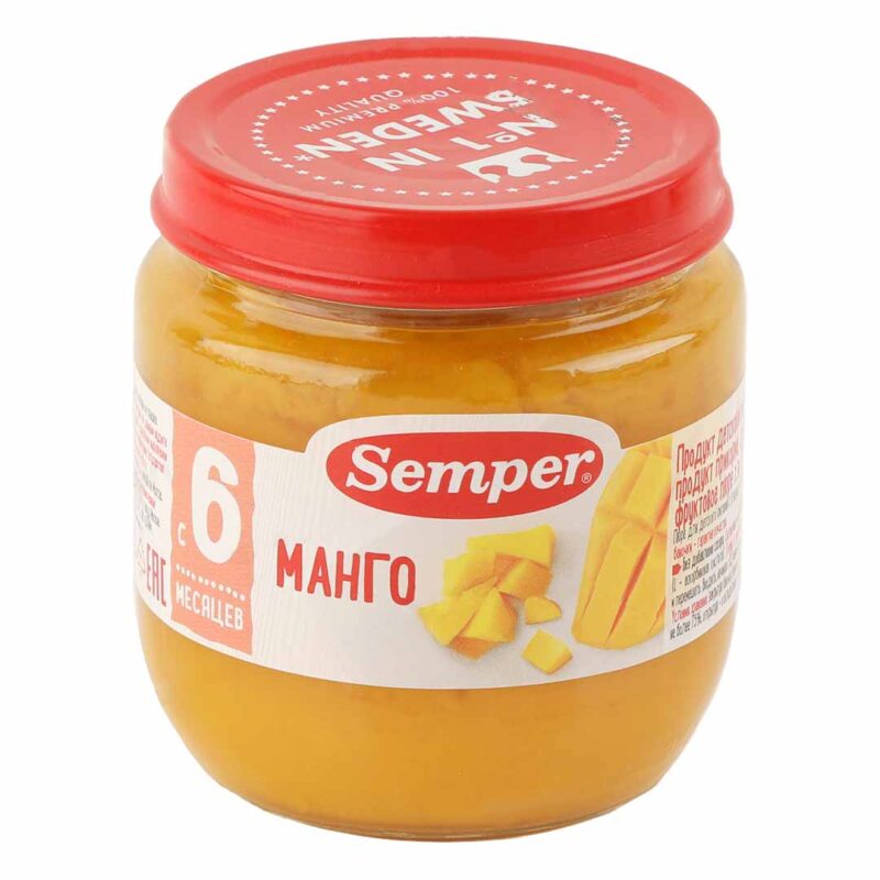 Пюре Semper манго 125 гр 6+ мес 1