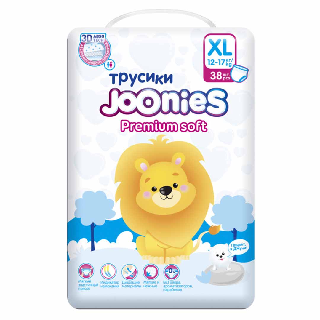 a25d2a698e535f10b8523f29b27daa9a_113023115839.jpeg Трусики-подгузники Joonies Premium soft XL (12-17 кг) 38 шт 1