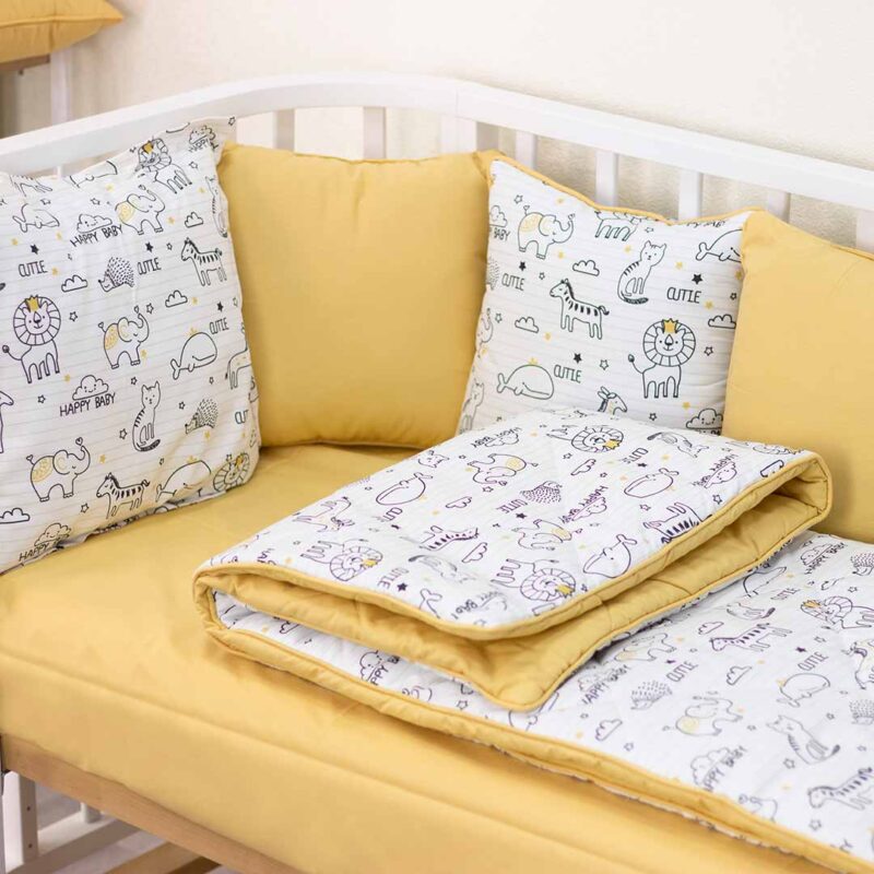 Набор постельного белья Ohmybaby с бортиками-подушками Cute Happy Baby 1