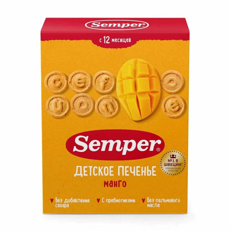 Печенье Semper манго 80 гр 12+ мес 1
