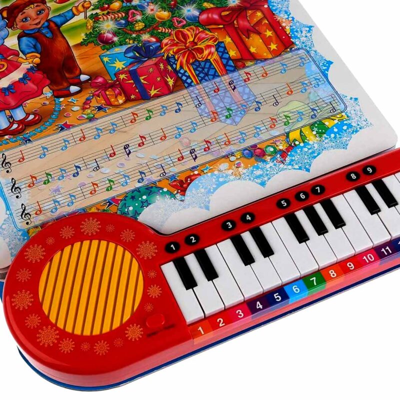 Развивающая игрушка пианино 10 новогодних песенок 7