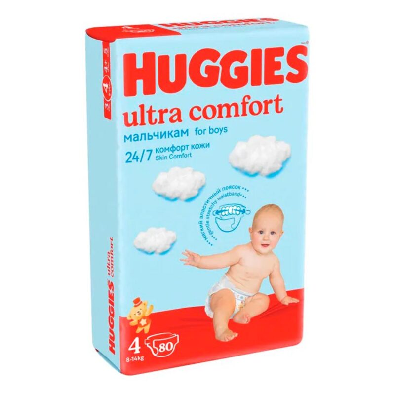Подгузники Huggies Ultra Comfort 4 (8-14 кг) 80 шт