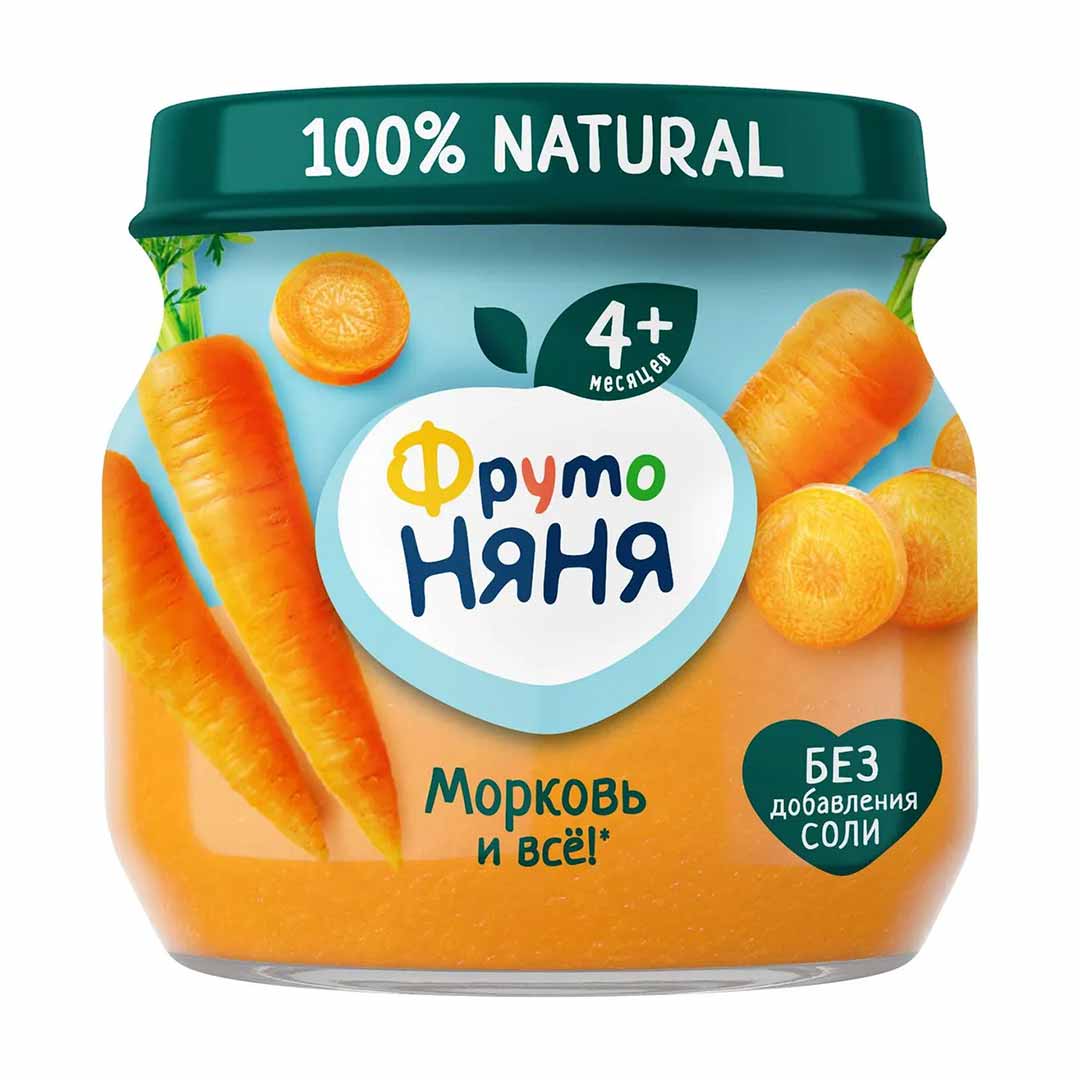 a222451f8e09a0a268c9cbd36f5b440f_122023122012.jpeg Пюре ФрутоНяня морковь 4+ мес 80 гр 1