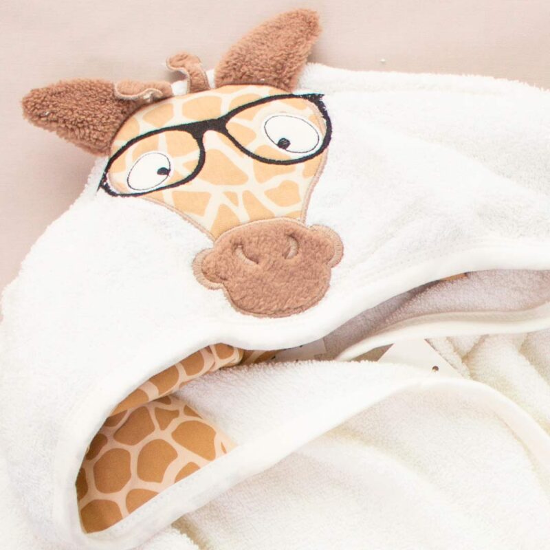 Комплект 2ка Babyline полотенце + халат с капюшоном жираф белый 2