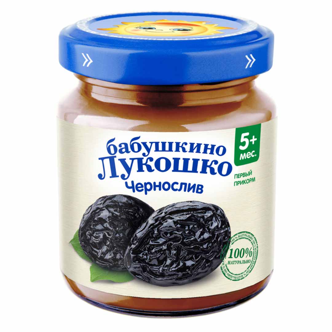2c47b7dcaab9de0efde25e98a54ac708_020224115518.jpeg Пюре Бабушкино лукошко чернослив 100г с 5мес+ 1