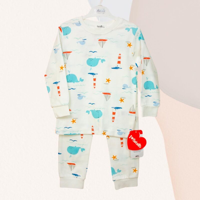 Пижама 2ка Bebetto свитшот + штаны кит 1