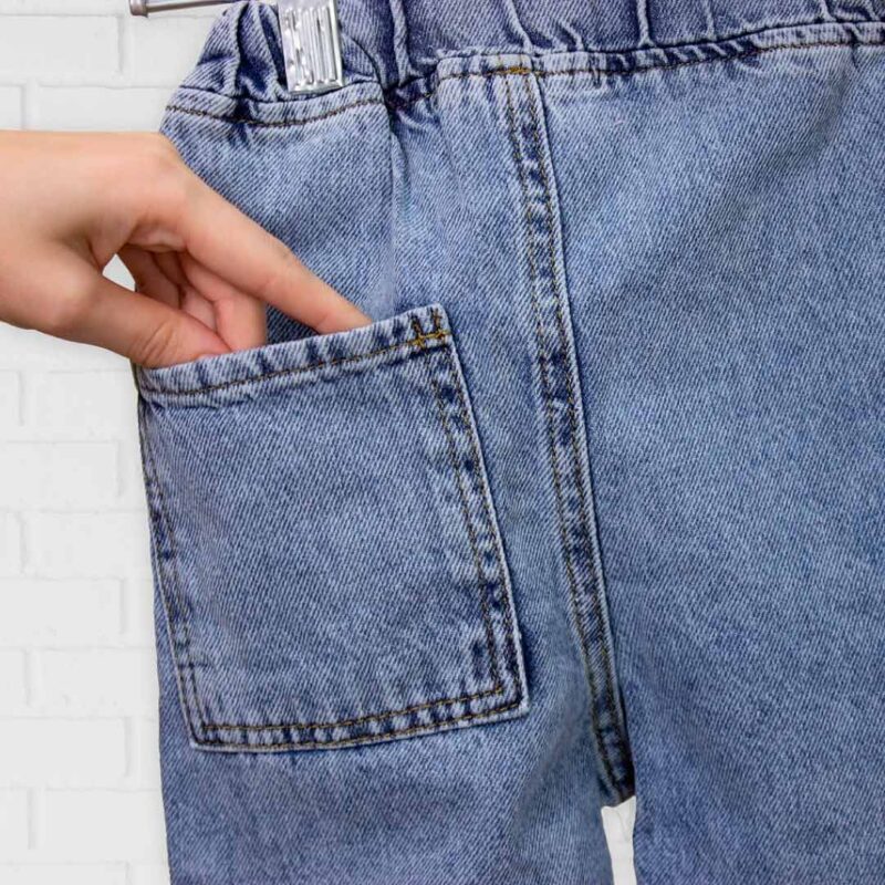 Однотонные джинсы JACKLIONS с карманом сбоку Светло-голубые 2