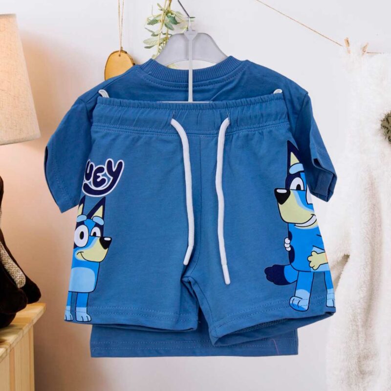 Комплект 2ка ZARA Bluey and bingo футболка + шорты Синий 2
