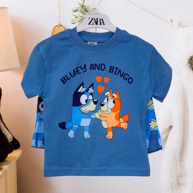 Комплект 2ка ZARA Bluey and bingo футболка + шорты Синий 1