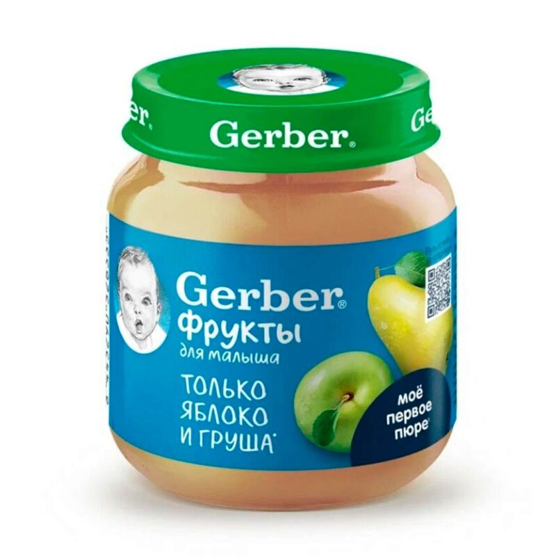 Пюре Gerber Яблоко груша 130 гр с 5+ мес 1