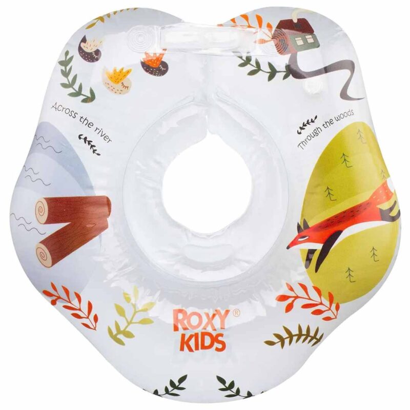 Круг для купания ROXY-KIDS Fairytale надувной на шею + сказка 38*39 см Fox 0-3 лет 8