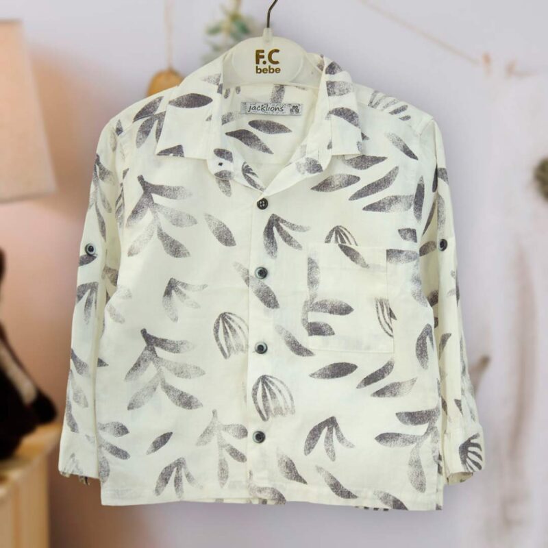 Рубашка JACKLIONS с карманом листья 1