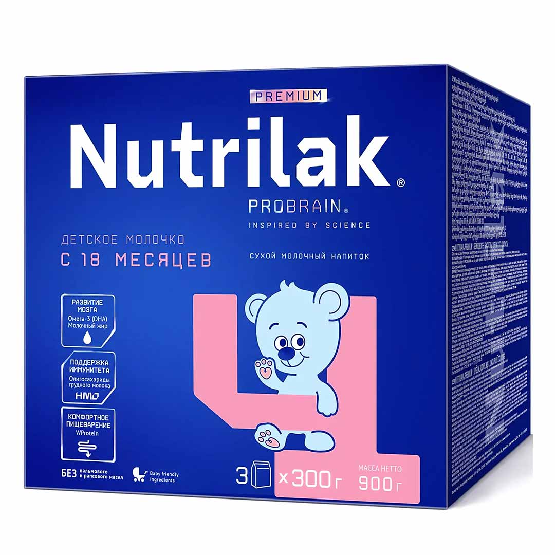 88ce865ba515a11adbc6fc4dee2187a3_030724123321.jpeg Молочная смесь Nutrilak Premium 4 900г c 18+ месяцев 1