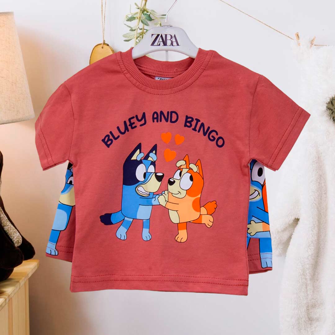 968477b698e3caa1381844aed4afb237_031624171619.jpeg Комплект 2ка ZARA Bluey and bingo футболка + шорты Оранжевый 1