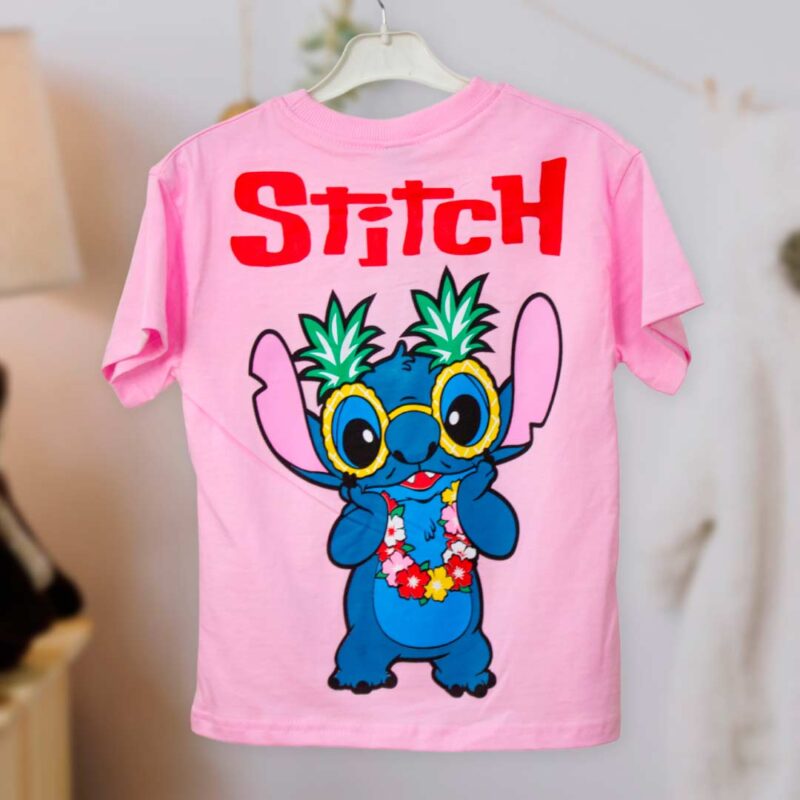Комплект 2ка ZARA Stich футболка + шорты Розовый 2