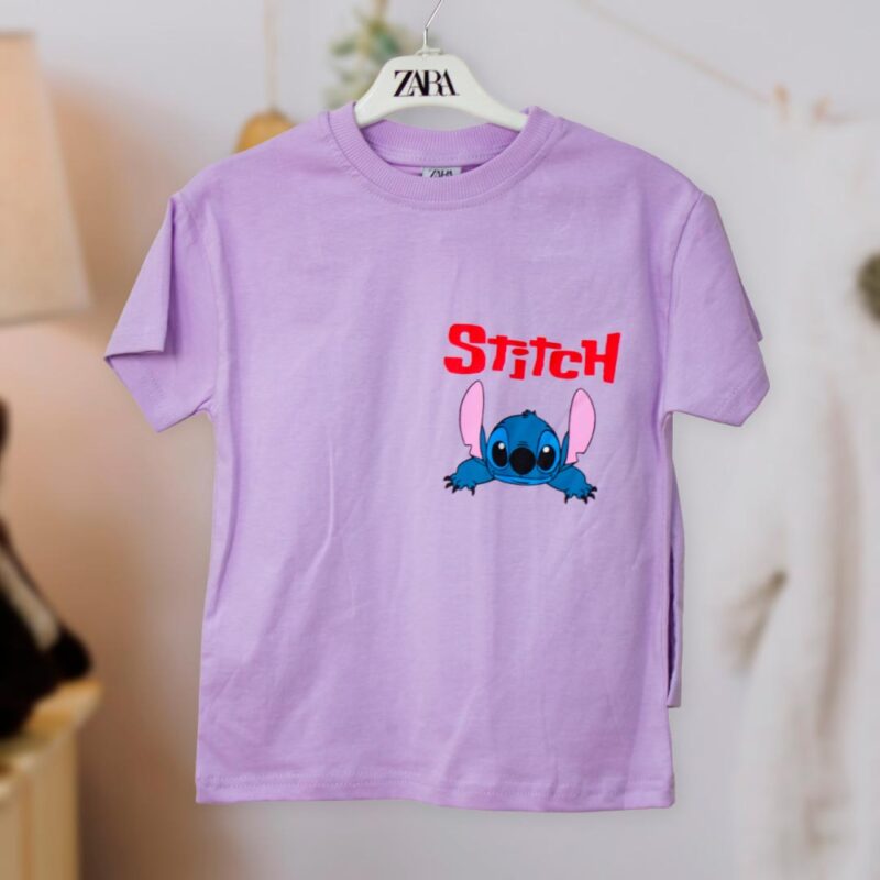 Комплект 2ка ZARA Stich футболка + шорты Фиолетовый 1
