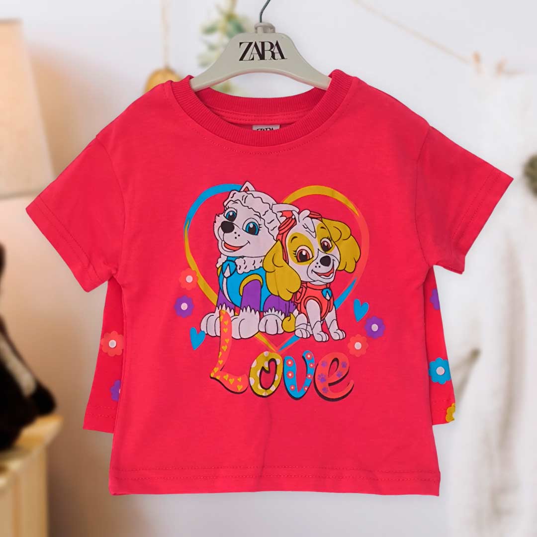 4a718ecbed1dbd021443f2e5d0f3539a_062324150219.jpeg Комплект 2ка ZARA Paw patrol Скай и Еверест футболка + шорты Красный 1