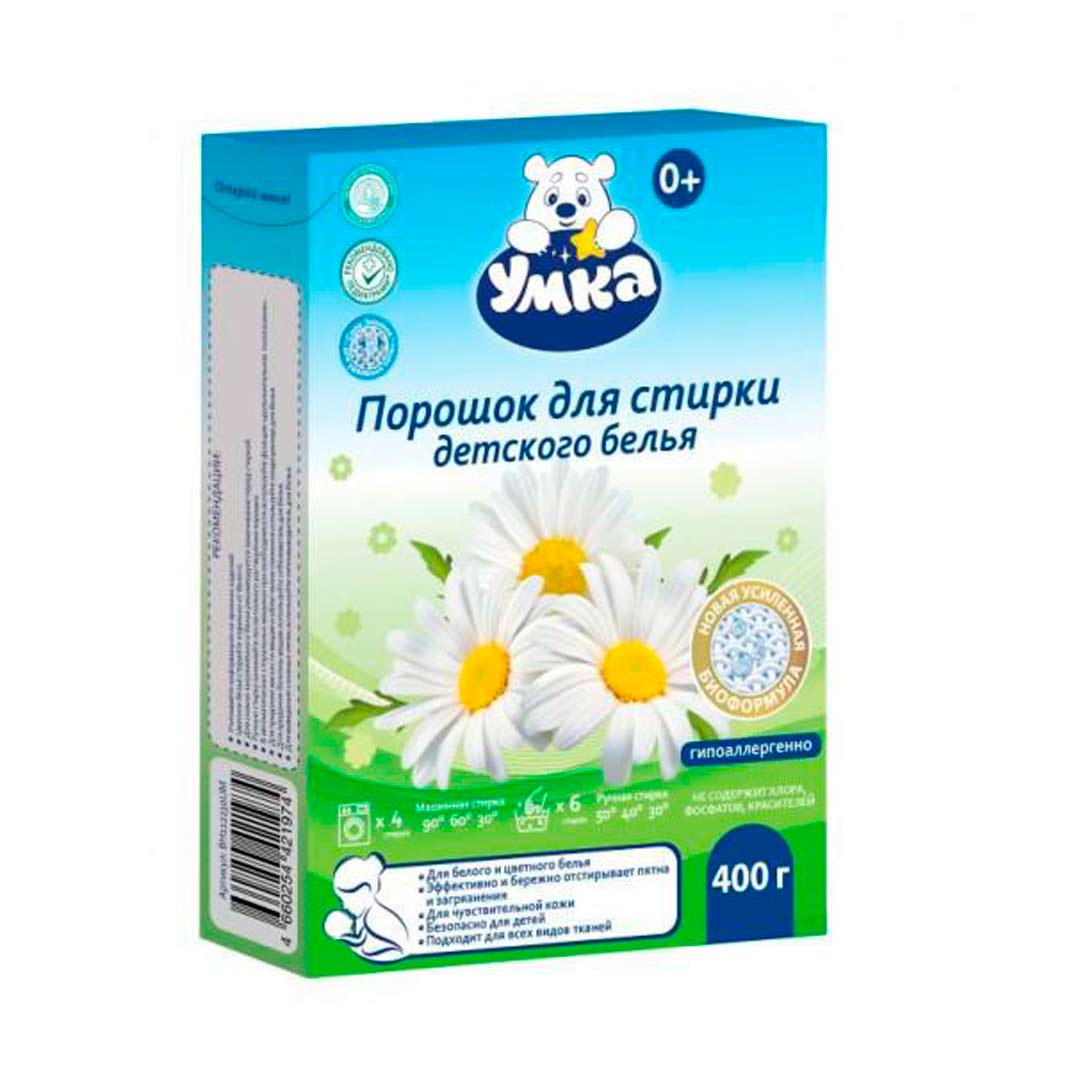58617edca75d36b056fba7970db80455_081724134941.jpeg Порошок для стирки детского белья Умка 400 гр 1