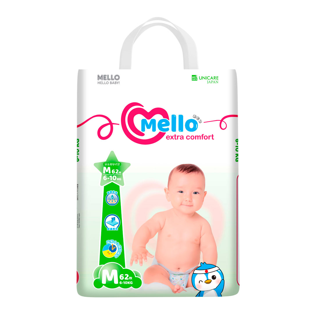 156005c5baf40ff51a327f1c34f2975b_090524152622.jpeg Подгузники Mello M 6-10 кг 62 шт 1