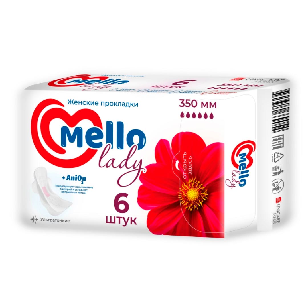 f3ccdd27d2000e3f9255a7e3e2c48800_091824102101.jpeg Ультратонкие прокладки Mello lady 350 мм 6 шт 1
