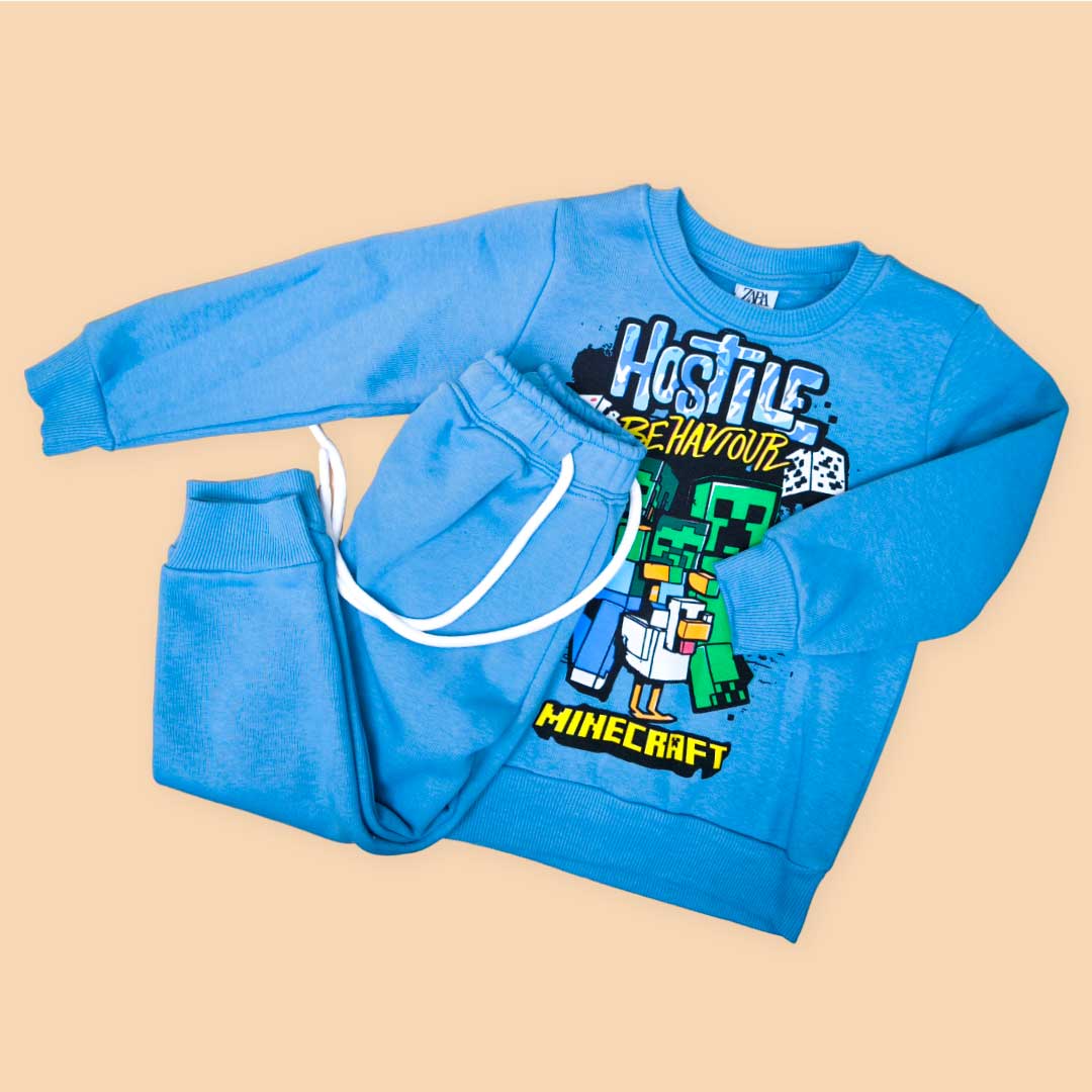 050b93f590d188e9dc192f2acdd96a76_100224181507.jpeg Комплект 2ка ZARA Minecraft Hostile свитшот + штаны Синий 1