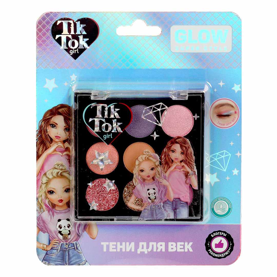 1003c0f7822eb89411b43c2a68e4b87b_102524180733.jpeg Тени для век Tik Tok Girl с блестками Glow 1
