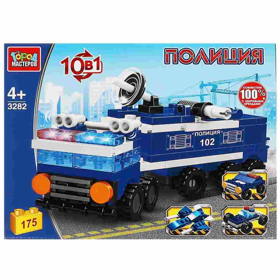 032b2cc936860b03048302d991c3498f_120324172921.jpeg Конструктор полицейская машина 10в1 Город мастеров 175 деталей 1