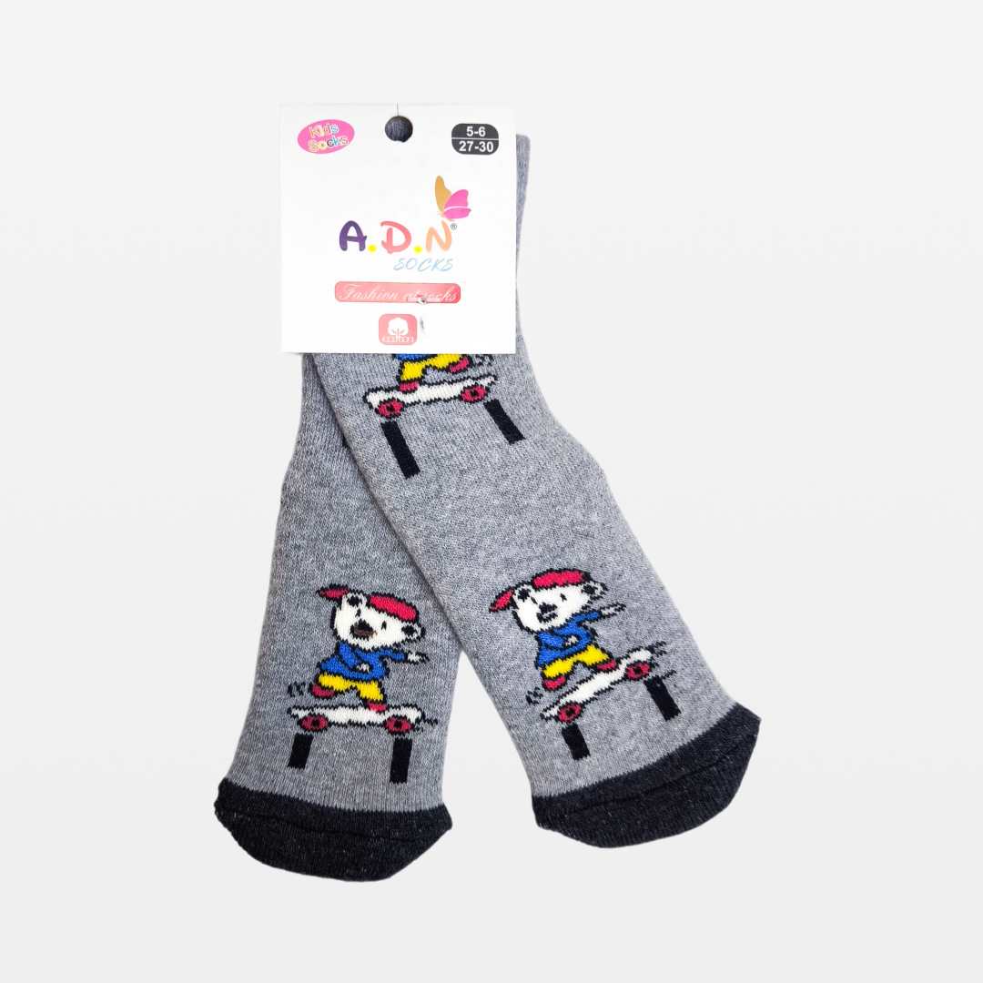 018e76e048324c5a184d31017211660c_012825163249.jpeg Носки A.D.N Socks Медведь на скейте Серый 1