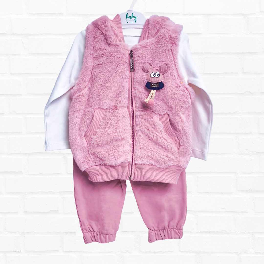 34273c033e3accce3993d011b2d161ae_012725121643.jpeg Комплект 3ка Baby fou свитшот + штаны + жилетка на молнии кошка мышка 1