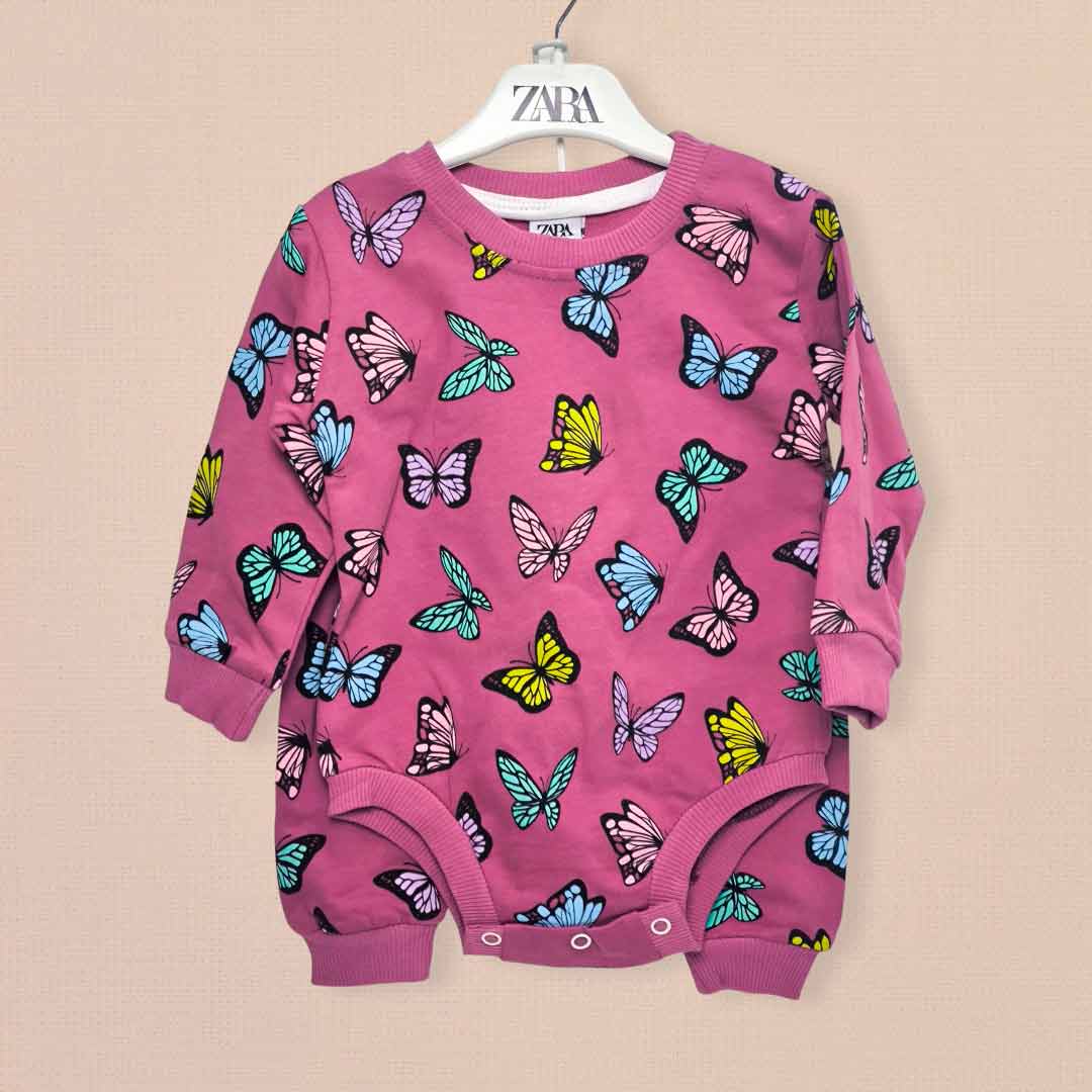4b7c4748f87aeb47f5352060d98f3da2_010425170818.jpeg Комплект 2ка ZARA Бабочки боди + штаны Розовый 1