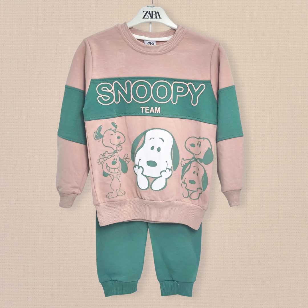 72d0c5ea35c0c8d758cc93e7d01466eb_010525134514.jpeg Комплект 2ка ZARA Snoopy свитшот + штаны Ментоловый 1