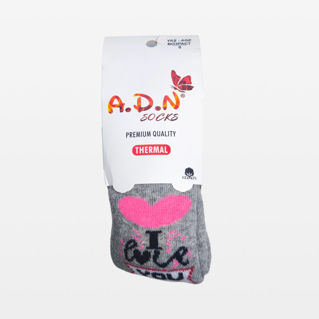 7e415958e7910245a7cf45e6ab1d7708_012825113720.jpeg Термо колготки A.D.N Socks I love you Серый 1