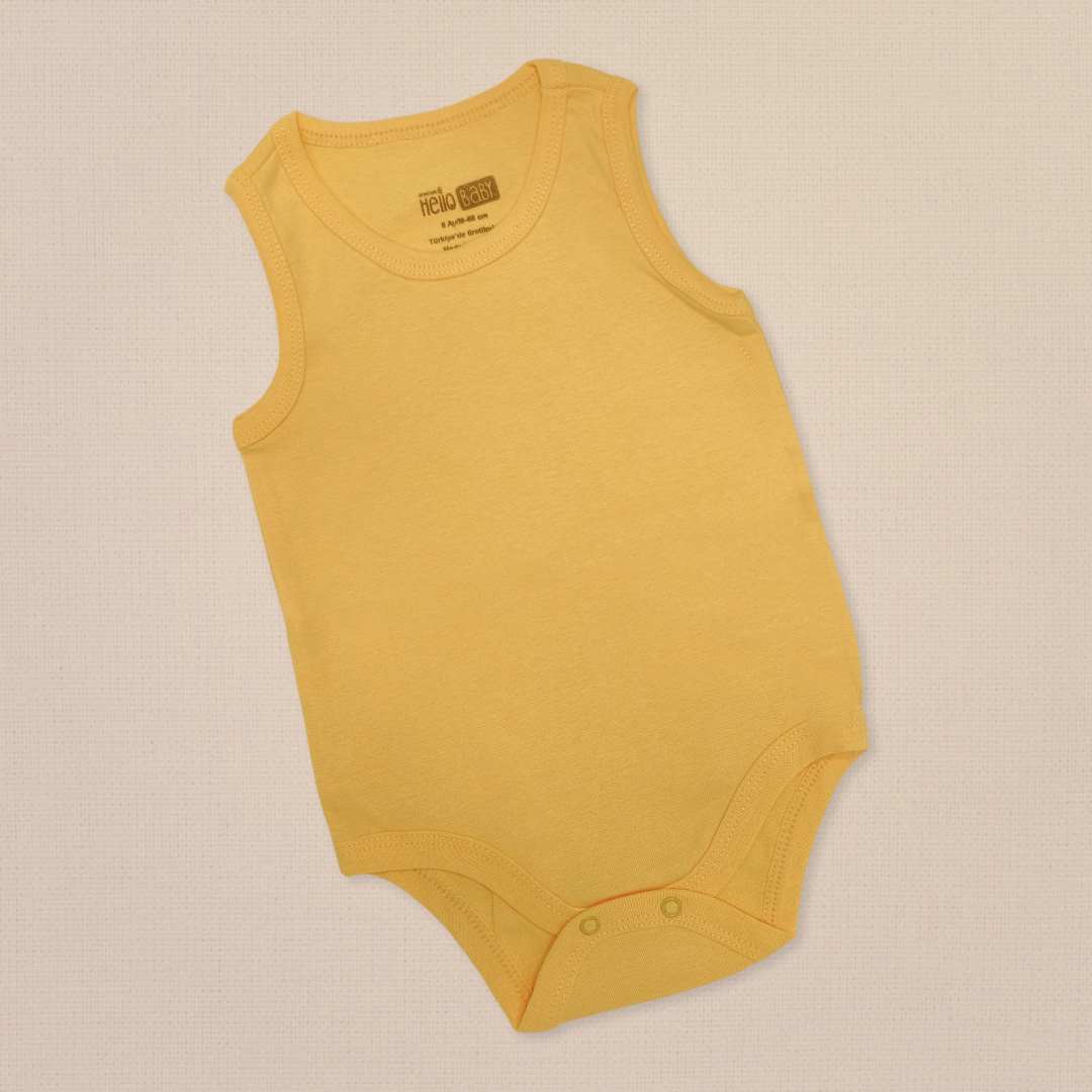 80ac80a9a9fefff4fd57c881b2507d5e_011325131628.jpeg Боди без рукавов Hello Baby Однотонный Желтый 1