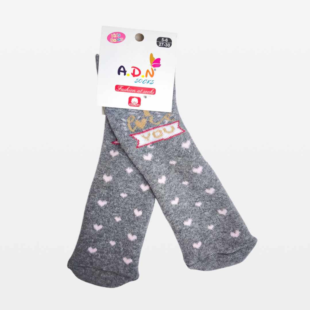 9452f697dd918857925252b3db60ae47_012825163311.jpeg Носки A.D.N Socks В розовое сердечко Серый 1