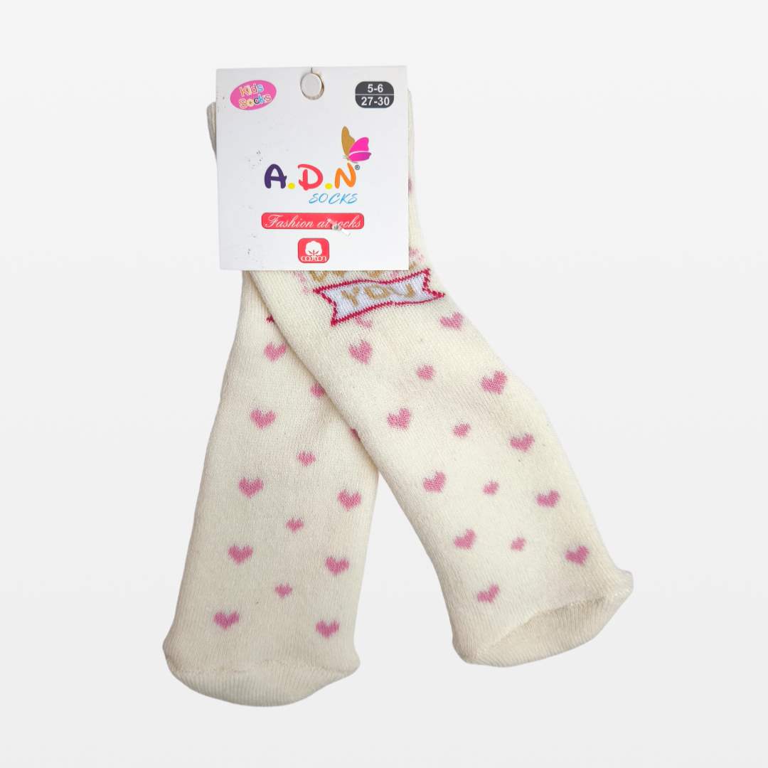 a7ccaa48f919fc4273e5671dfd844e42_012825163329.jpeg Носки A.D.N Socks В розовое сердечко Бежевый 1