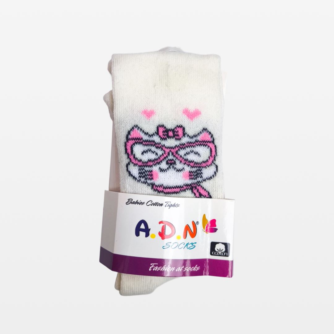 ae7e3f79792caa967c83f20891648dac_012825150236.jpeg Колготки A.D.N Socks киса Молочный 1