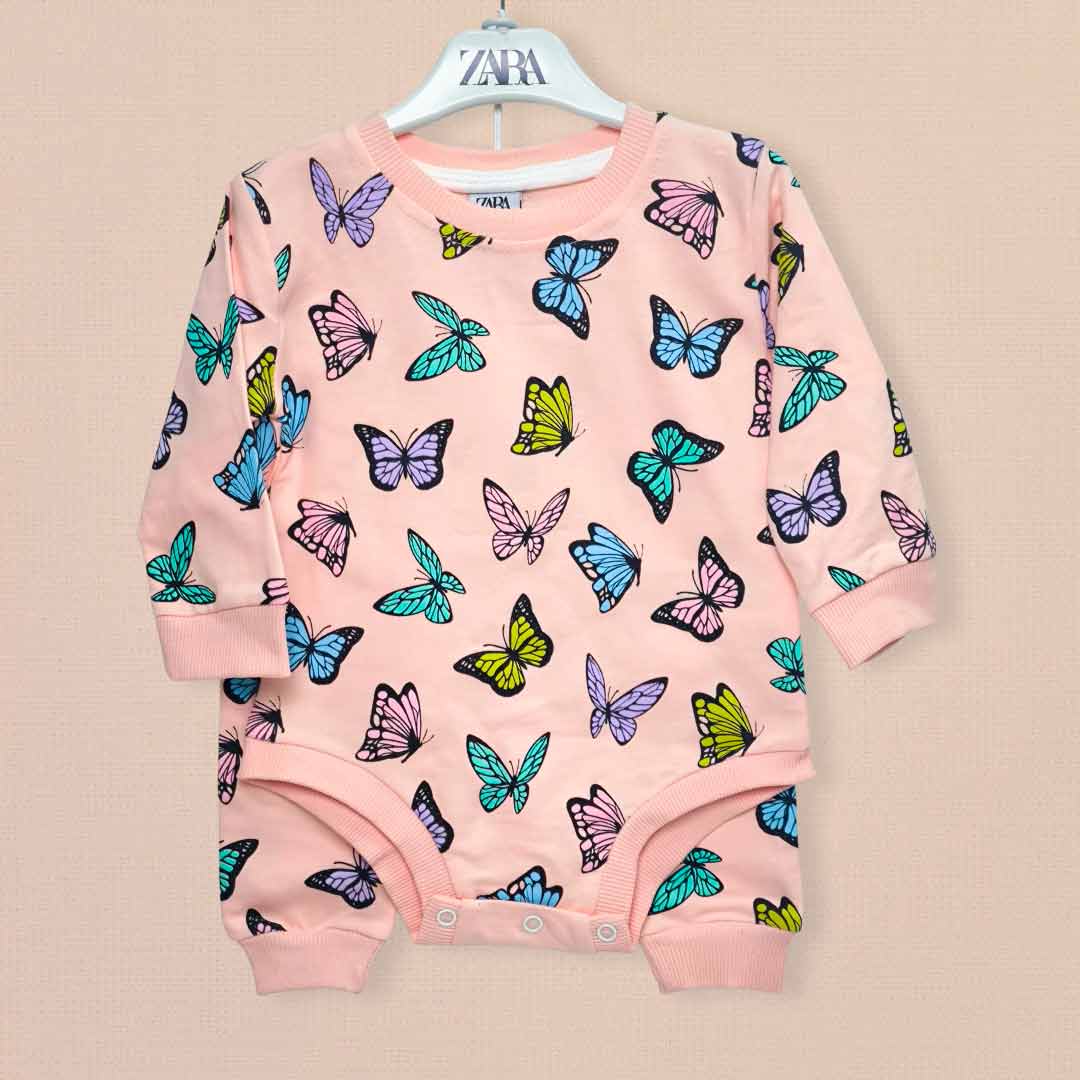 d8976f377c47ad1ac8725e4922b330cd_010425170746.jpeg Комплект 2ка ZARA Бабочки боди + штаны Бежевый 1