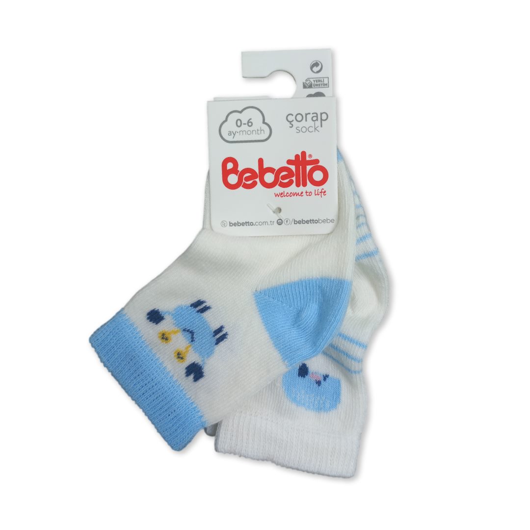 c0dab5b06ca688333d2c51ee1bbf0414_041625155644.jpeg Набор носков Bebetto 2 пары Краб Белый , голубой 1