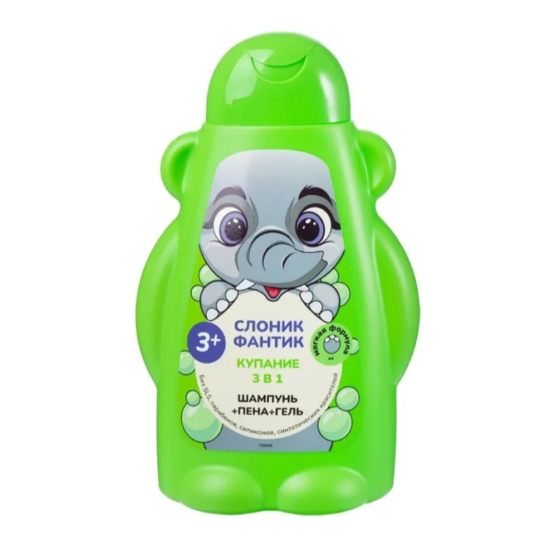370ee683d40af0bb7762677f48580448_061025150229.jpeg Детский гель 3в1 ФитоПупс Слоник Фантик 3+ лет 450 мл 1