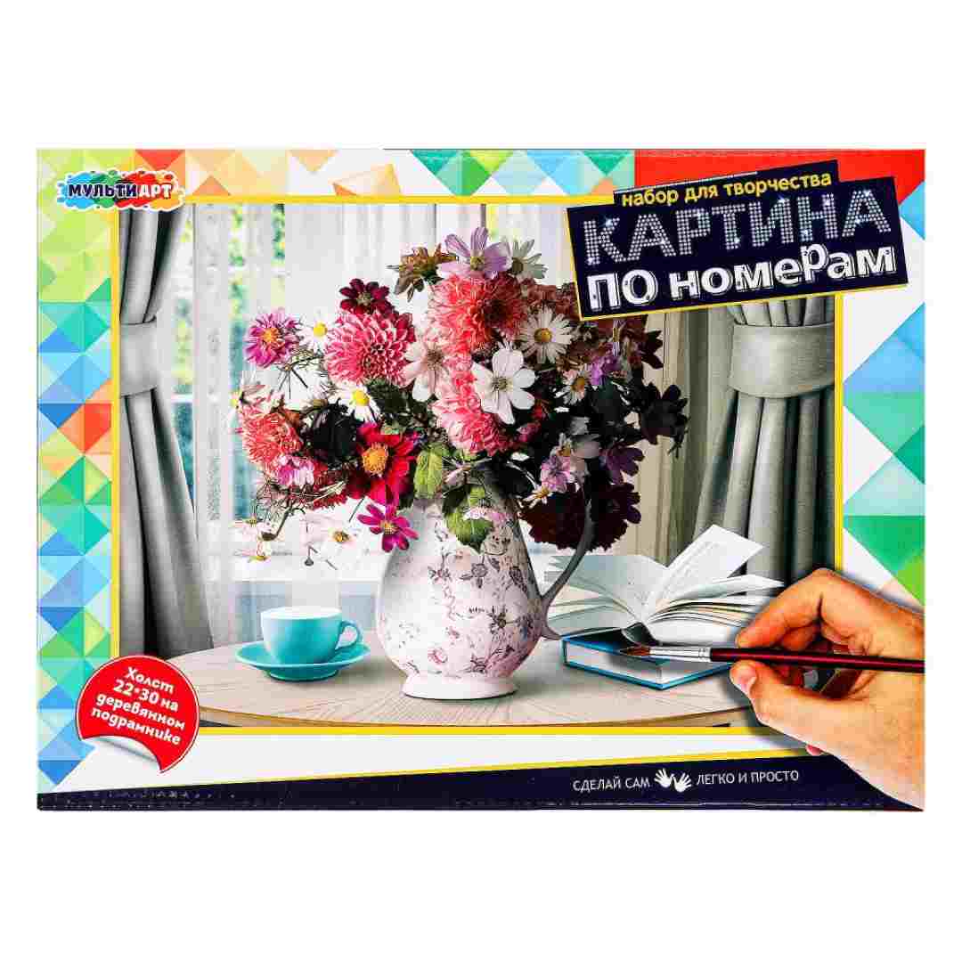 620ab75db91bb938762635ff8e18326c_062525113637.jpeg Холст по номерам Multiart на подрамнике цветы в графине 1