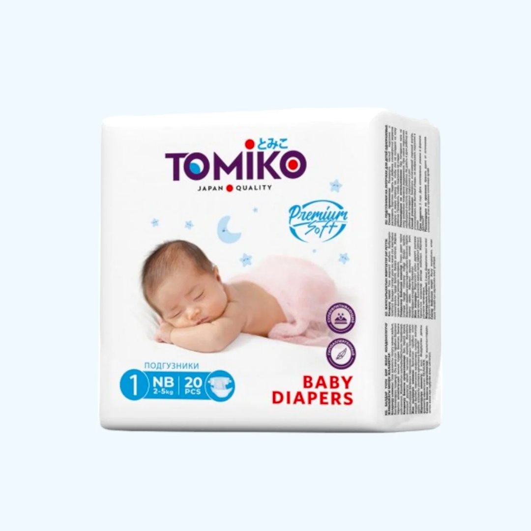 90bed3e8d0ee11a810f185d86a469159_070925133408.jpeg Подгузники Tomiko Premium 1 NB (2-5 кг) 20 шт 1