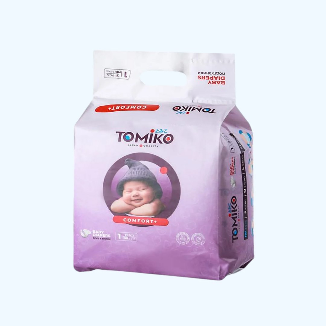 d4277b2c23eb72f10a7e99af6ad92055_070925133638.jpeg Подгузники Tomiko Comfort+ 1 NB (2-5 кг) 21 шт 1