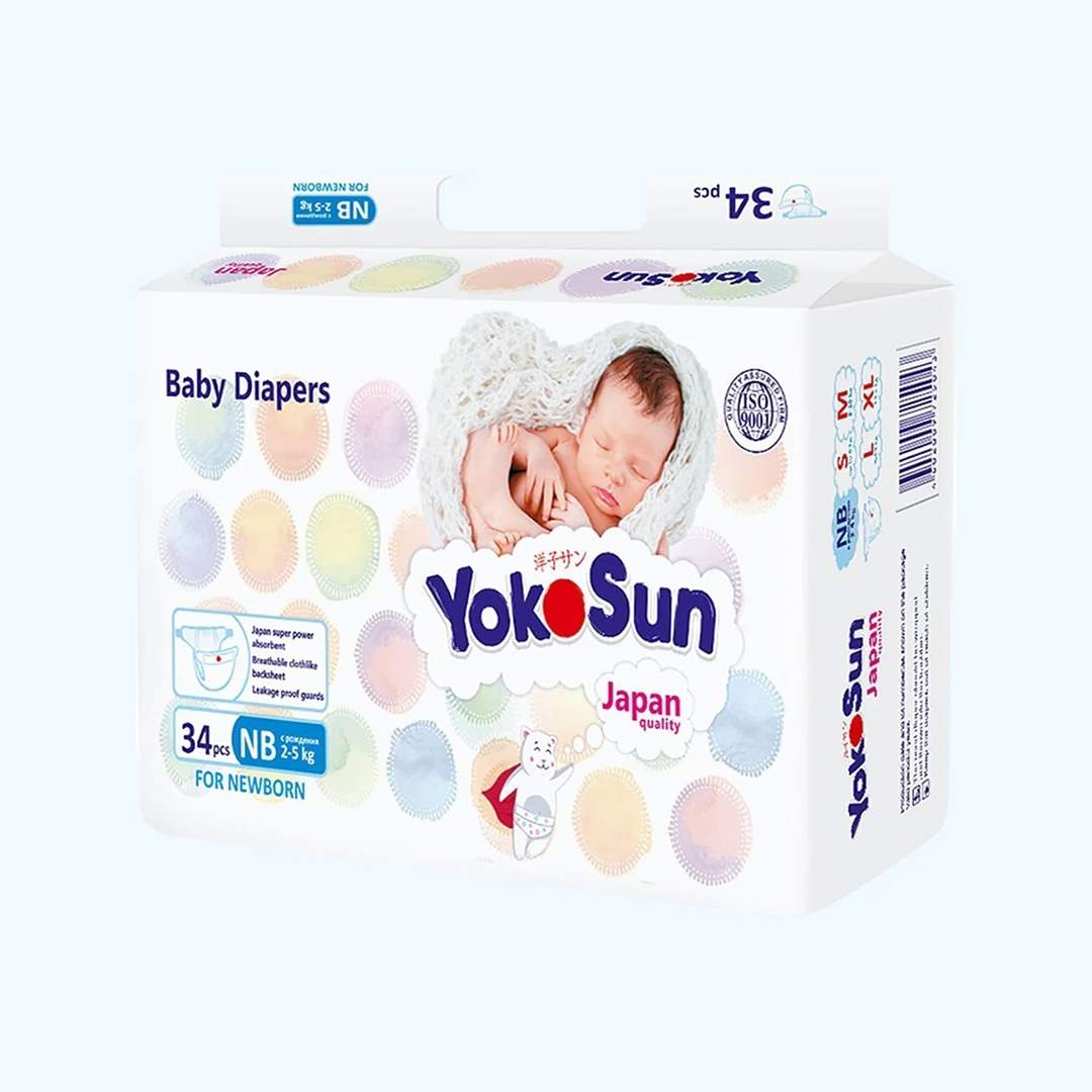4b817385bd83ac8a9457a9279db3c42b_091425162402.jpeg Подгузники YokoSun Comfort, NB (2-5 кг), 34 шт. 1