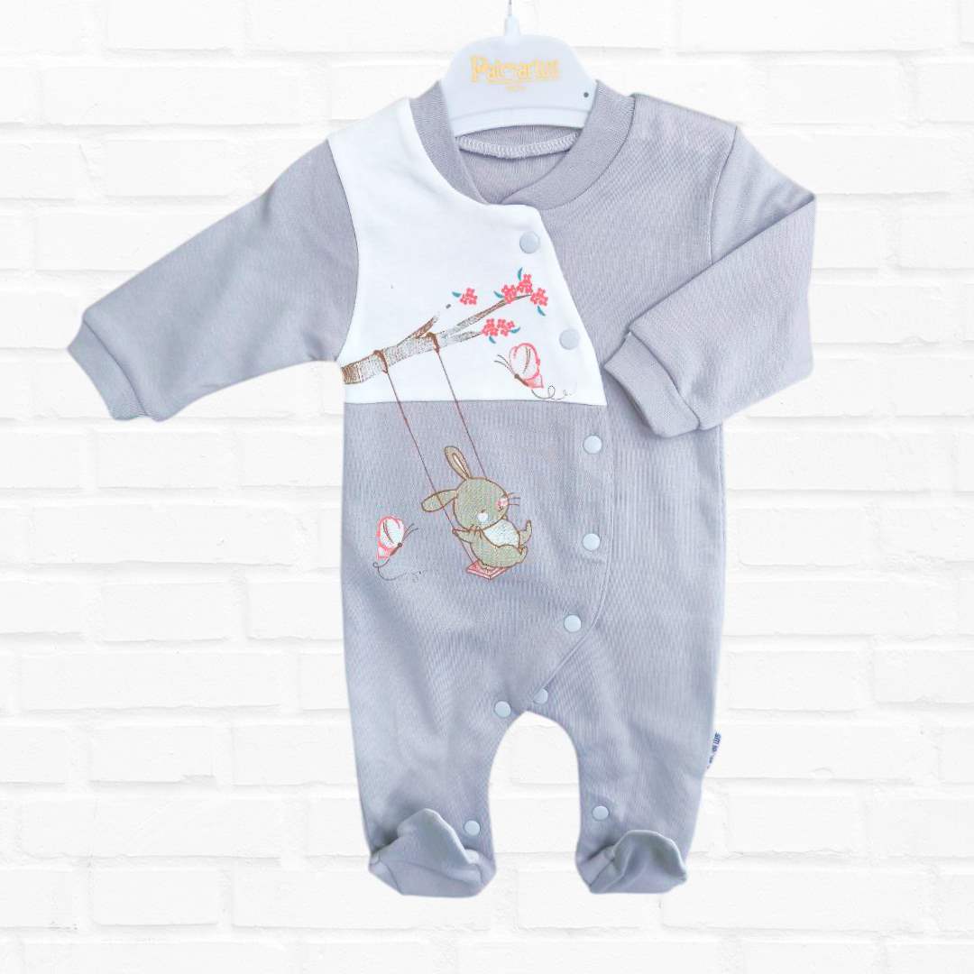 6977540218f346d5062778d4024ad95f_090925150723.jpeg Слип Palmarius baby зайчик на качелях Серый 1