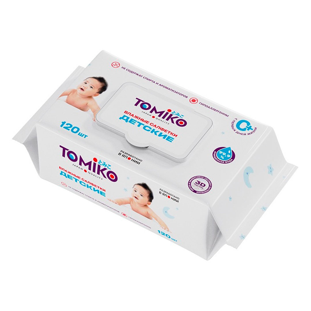 c6f135ee31f2e3df389375303e5138b2_091125170934.jpeg Влажные салфетки Tomiko Premium 120 шт 1