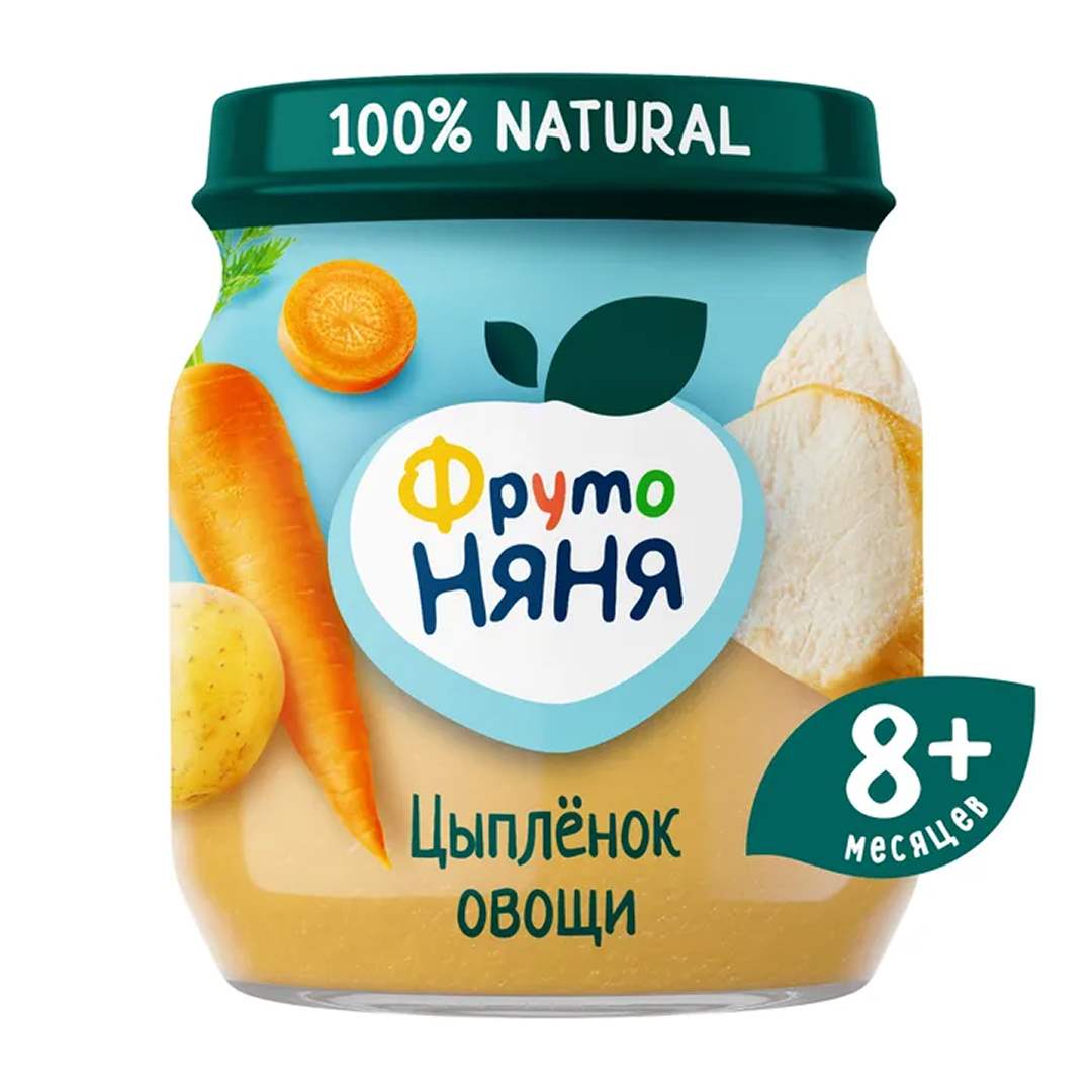 b05f794f040597c5e22ef78b76f57051_101925115749.jpeg Пюре ФрутоНяня цыпленка с рисом морковью и картофелем 100 гр 8+ мес 1