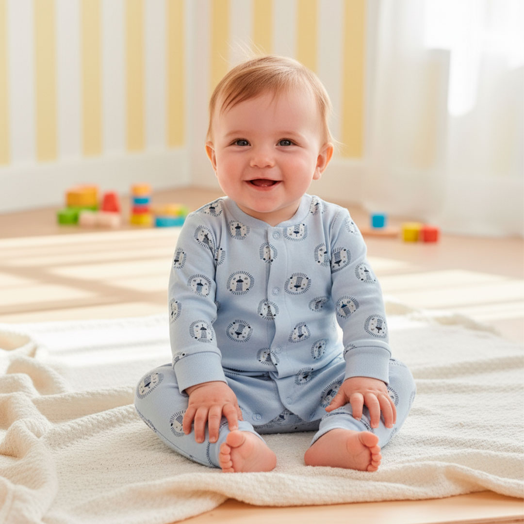 c9aa5eba22e1b3dafea0dd6ffe305a59_102925181401.jpeg Слип Hello Baby Львята Голубой 1